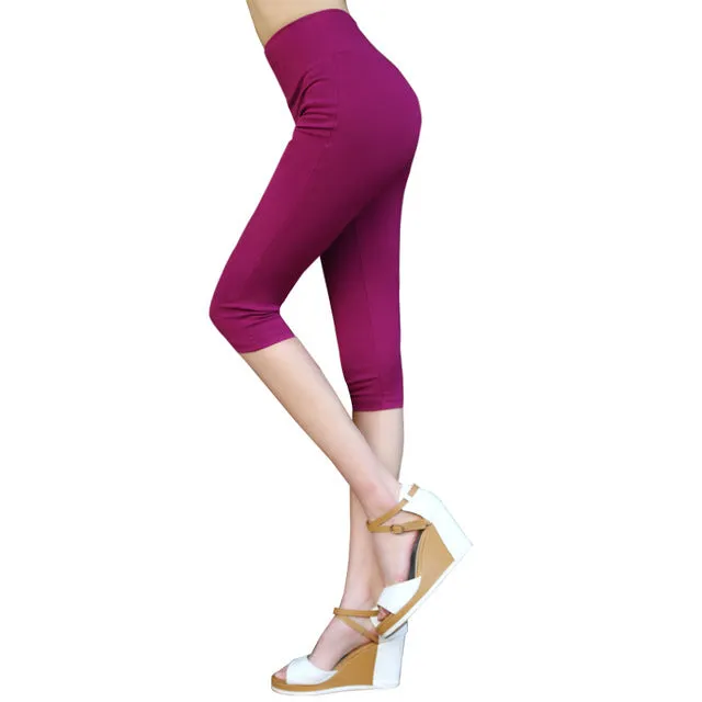 2016 Summer fashion 16 color Women's casual pants Waist slimming capris S-6XL size Pencil pants Free shipping