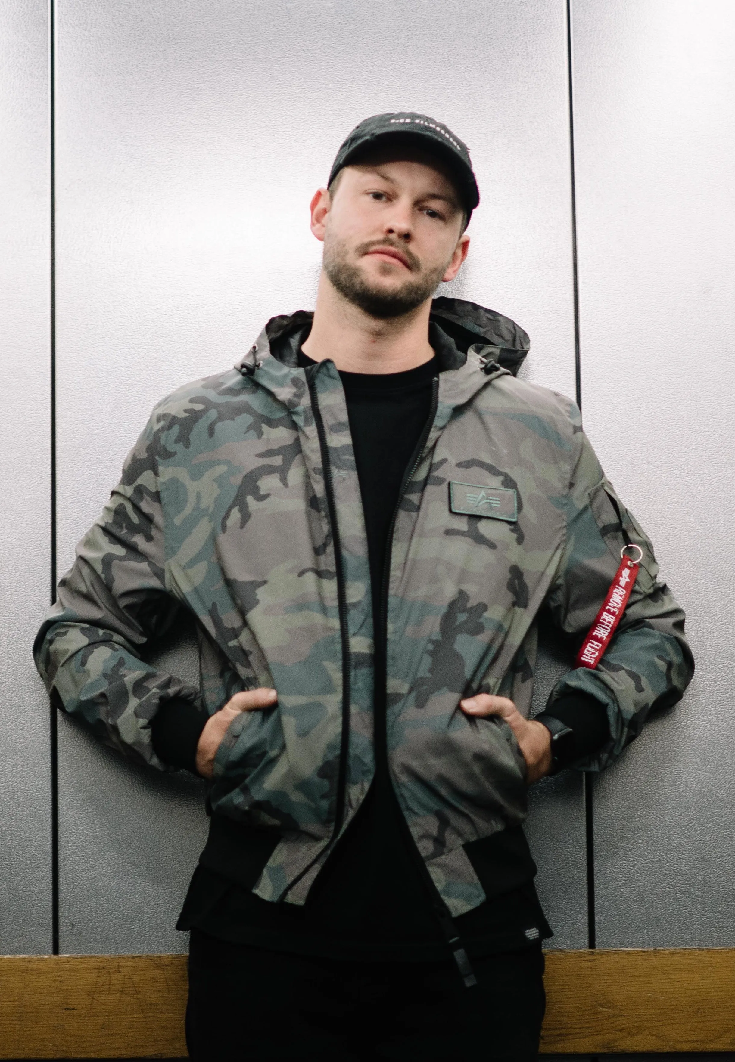 Alpha Industries - MA 1 LW Hooded Refl. Camo Woodland Camo - Jacket