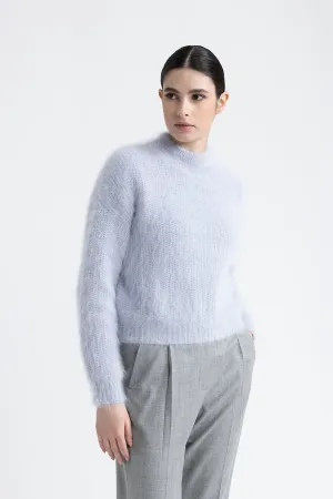 Angora wool yarn sweater