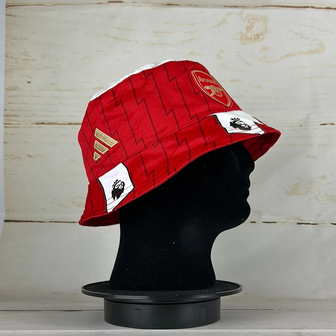 Arsenal 2023/2024 Upcycled Home Shirt Bucket Hat