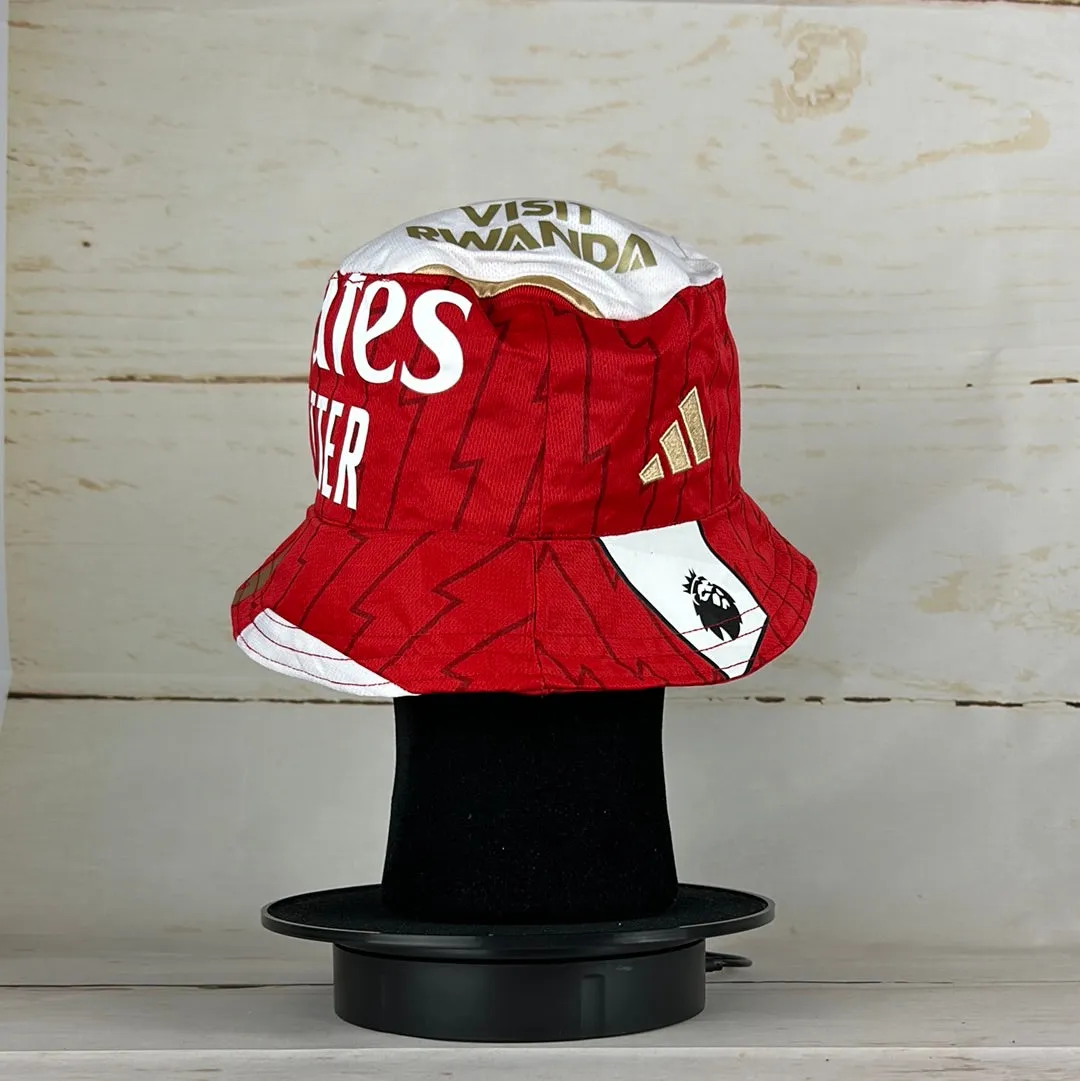 Arsenal 2023/2024 Upcycled Home Shirt Bucket Hat