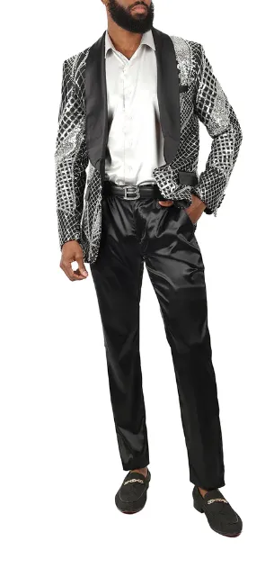 Barabas Men's 'EXQUISITE IMPRESSION' Shine Blazer