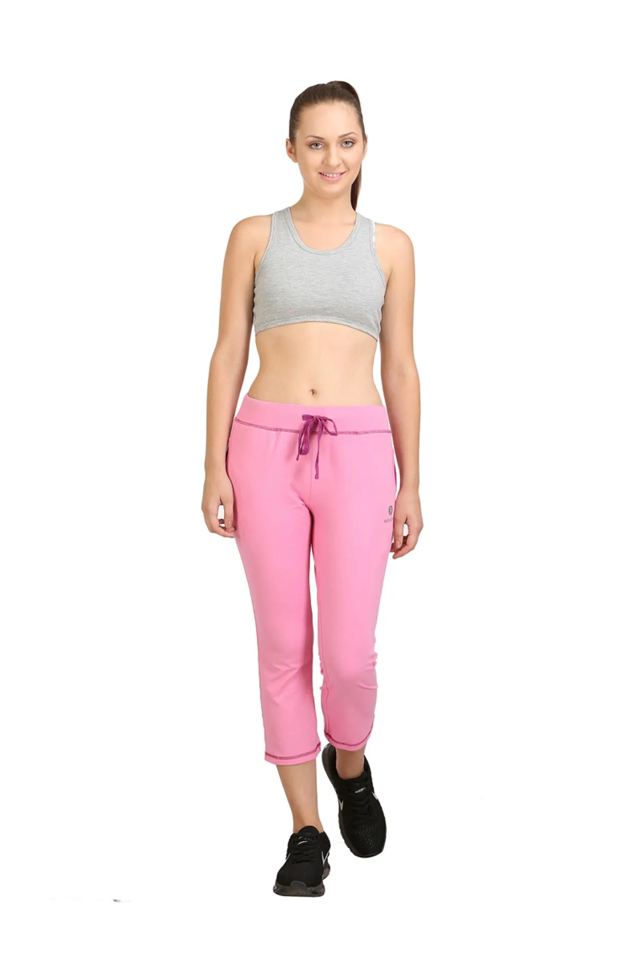 Bodyactive Women Light Pink Capris-LC3-LPI