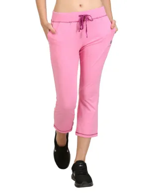 Bodyactive Women Light Pink Capris-LC3-LPI