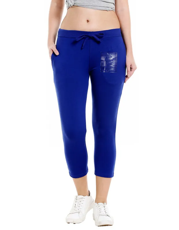 Bodyactive Women Royal Blue Capris-LC5-RBL