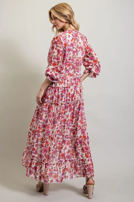 Bohemian High Low Floral Maxi Dress