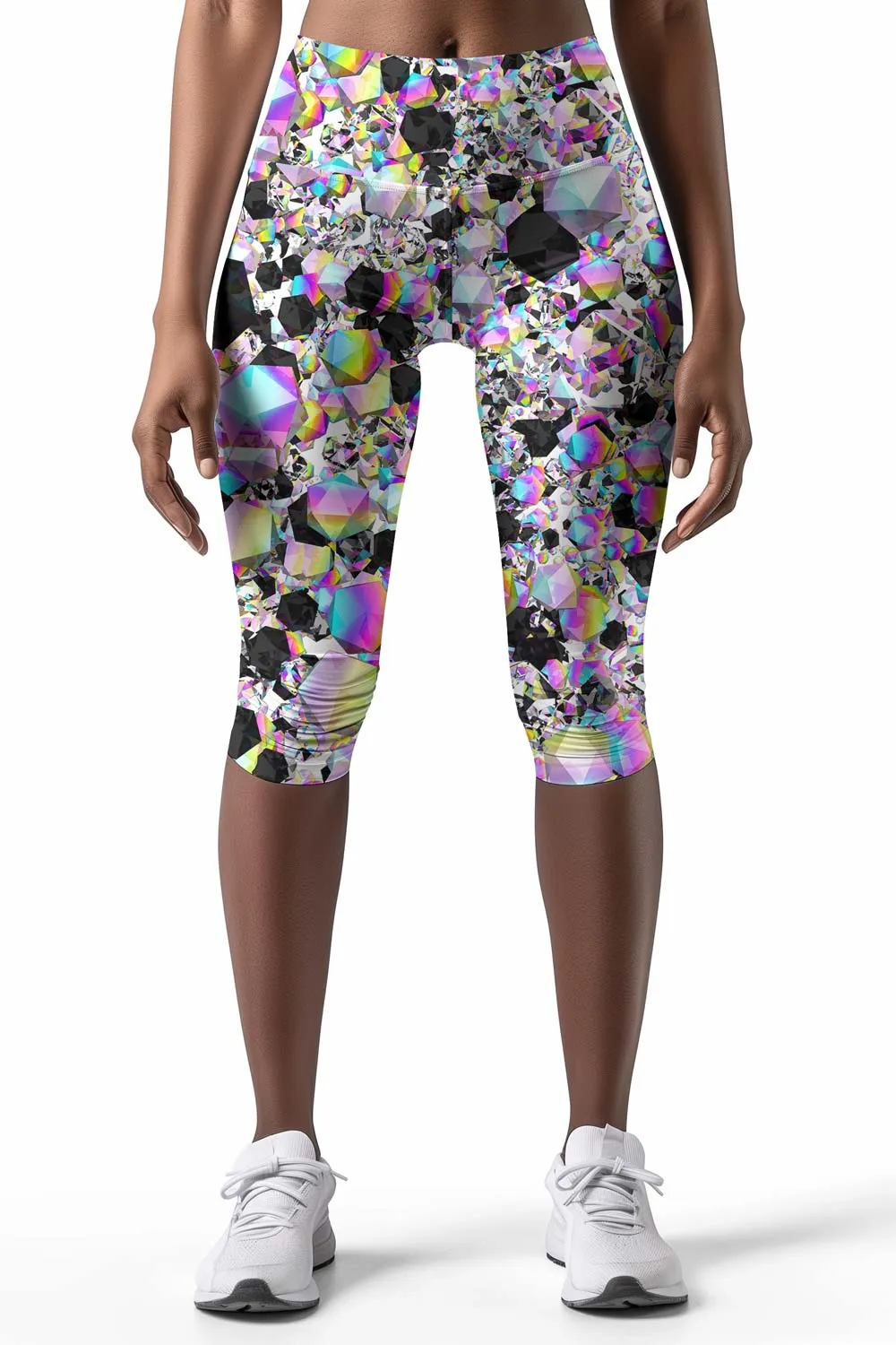 Brilliance Ellie Colorful Performance Yoga Capri Leggings - Women