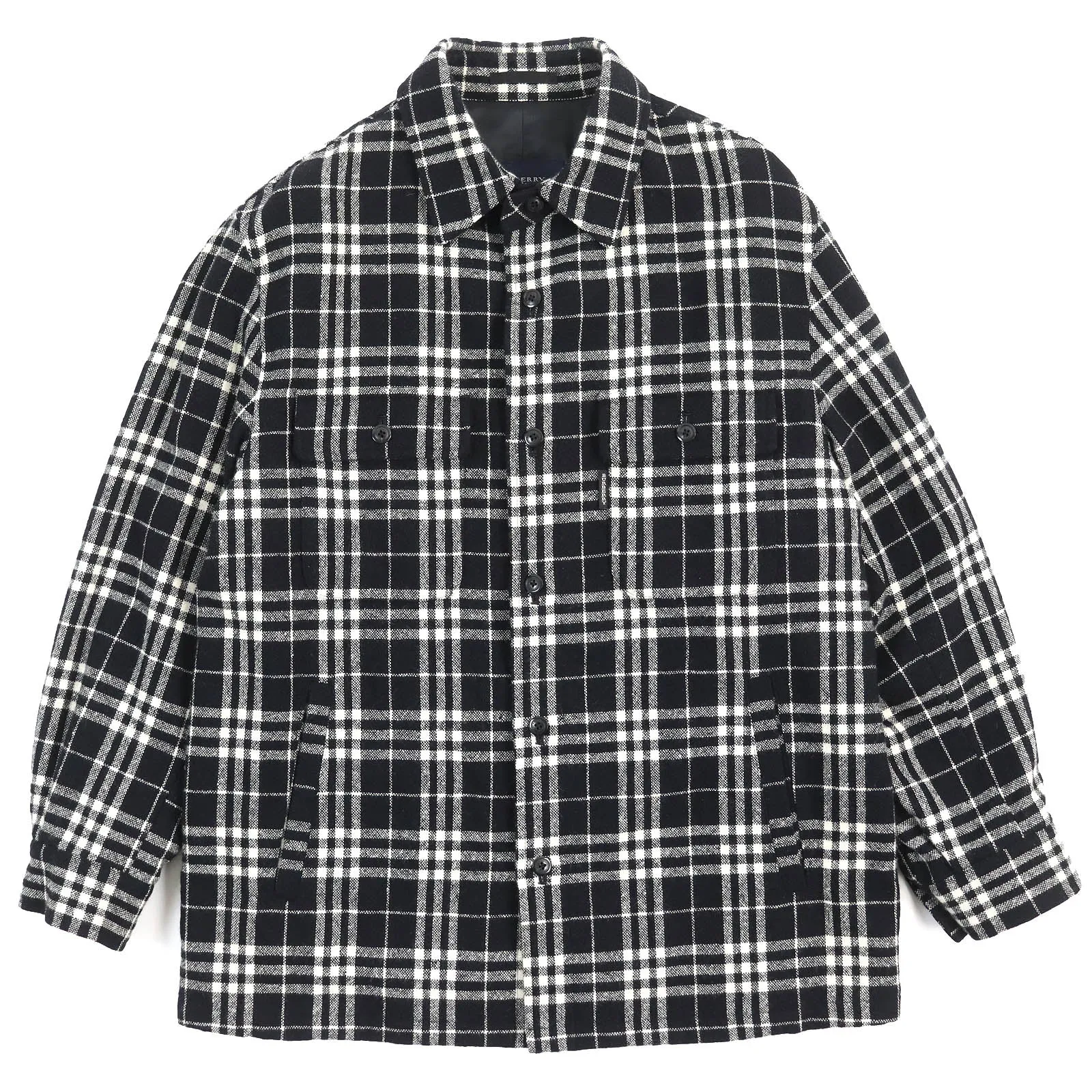 Burberry Wool Angora Check Shirt Jacket M