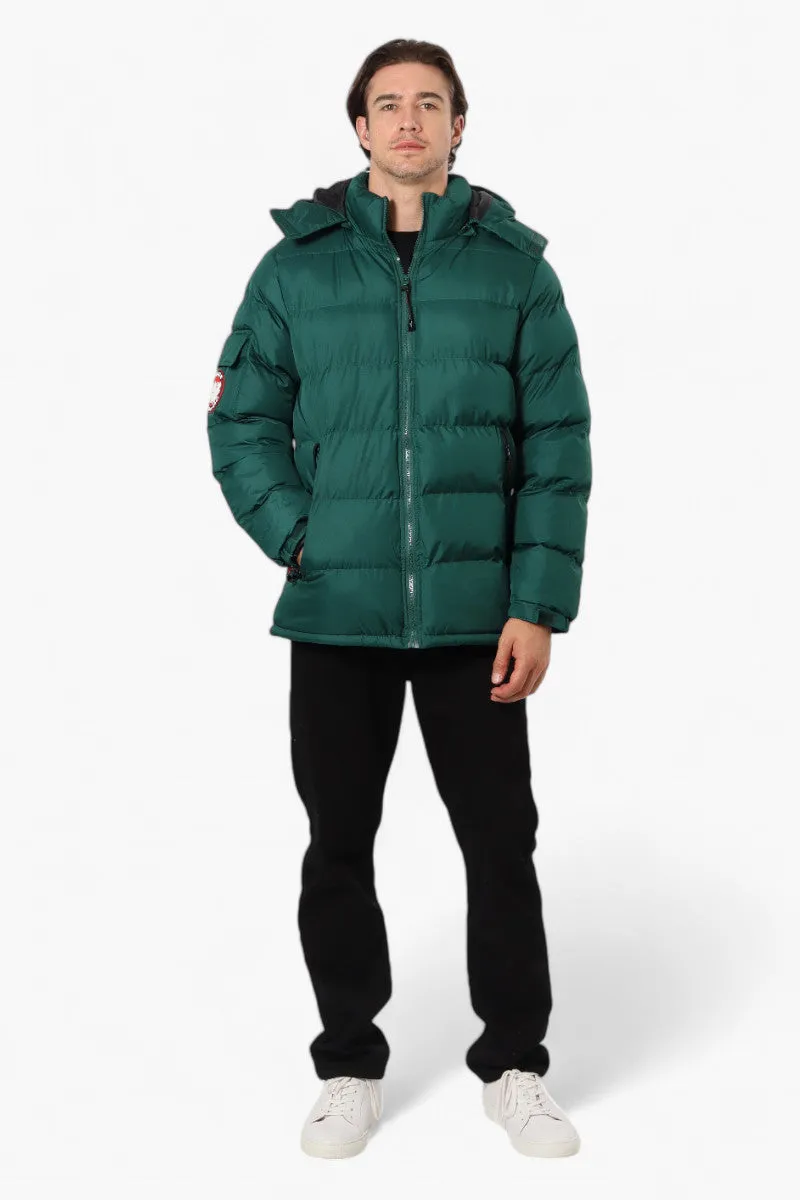 Canada Weather Gear Zip Pocket Bubble Bomber Jacket - Green