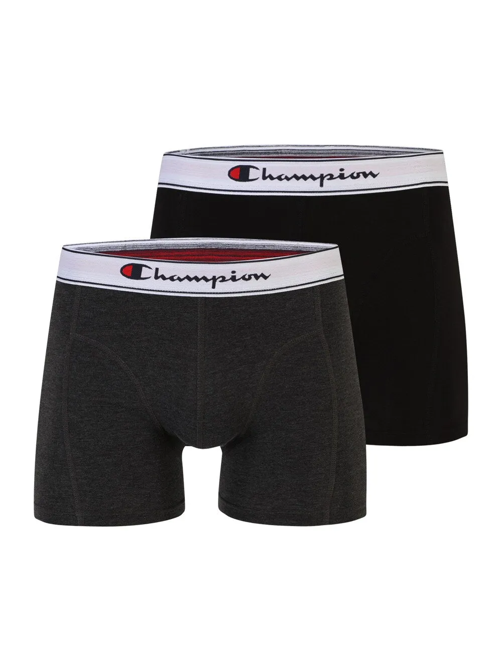 Champion Authentic Athletic Apparel Boxer Briefs, Dark Grey/Black