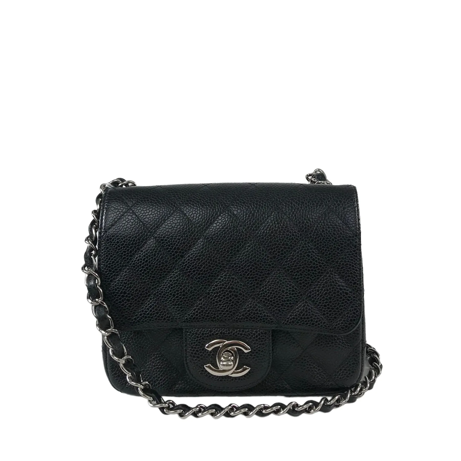 Chanel Caviar Leather Single Flap Mini Handbag