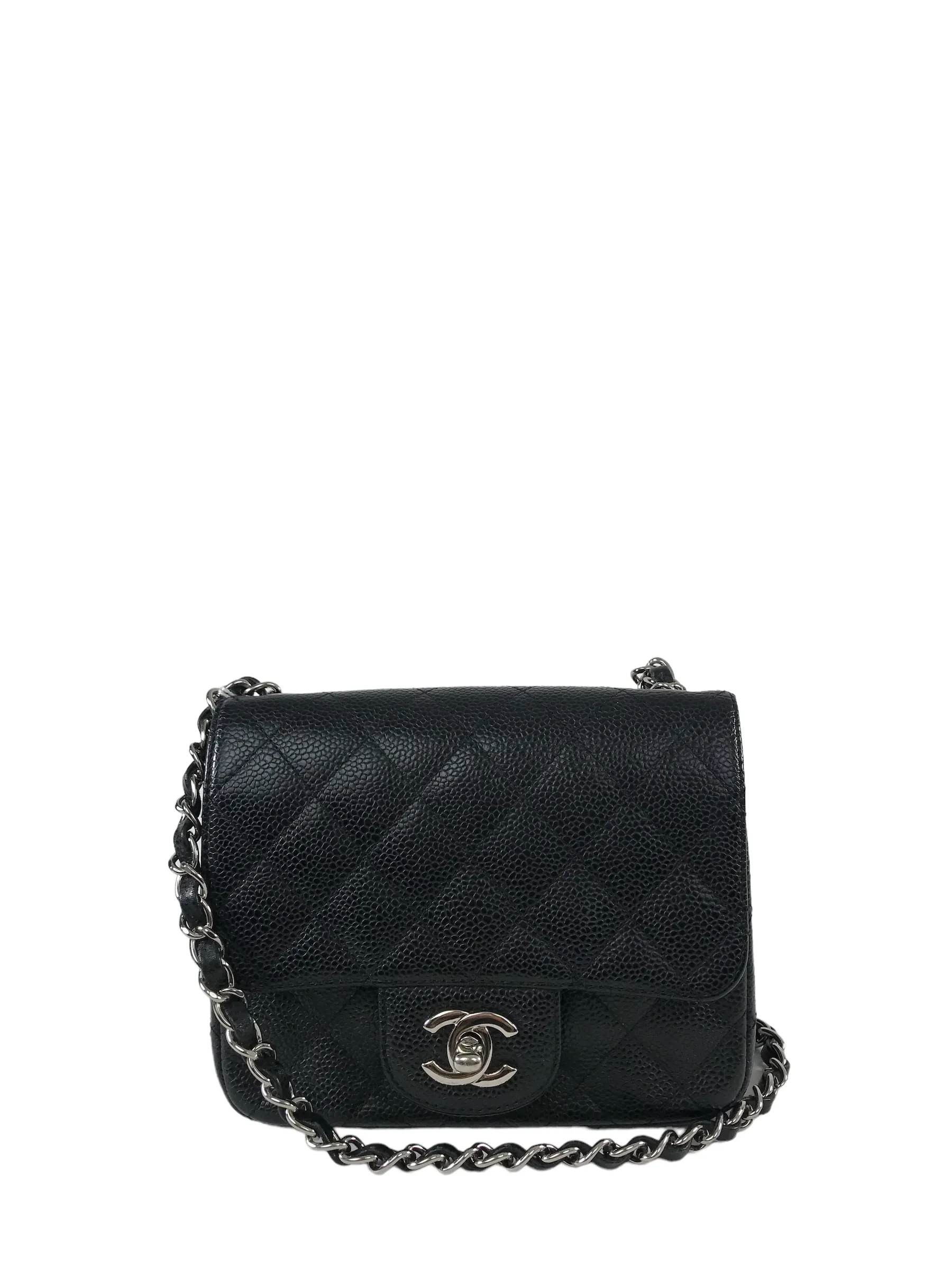 Chanel Caviar Leather Single Flap Mini Handbag