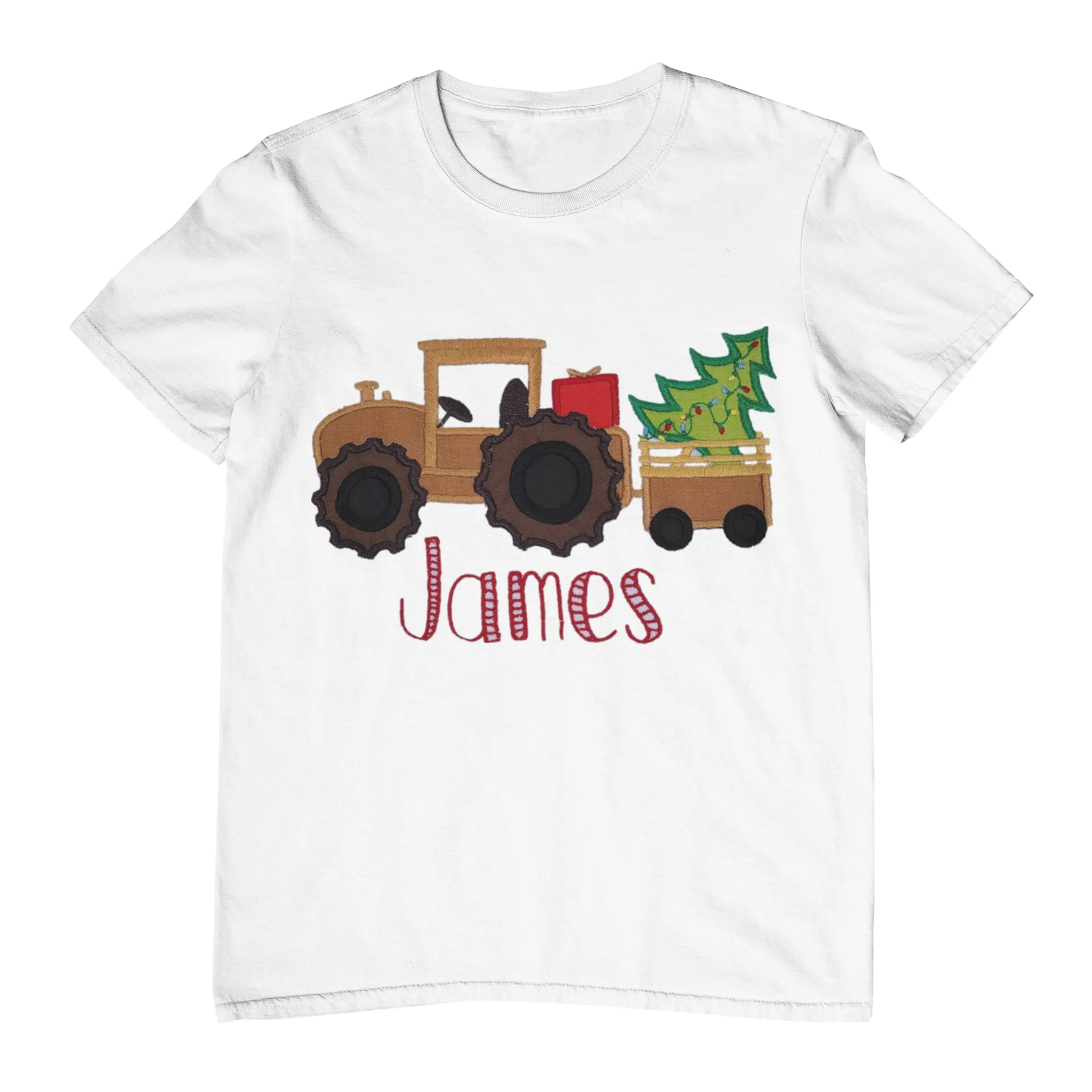 Christmas shirt, Personalized Christmas shirt, Christmas Tree shirt, Tractor Toddler Christmas  personalized t-shirt