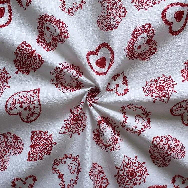 Cotton Red Heart With Solid Pocket Free Size Apron Pack Of 1