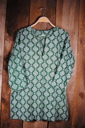 Cotton Tunic Top Tory Dark Green