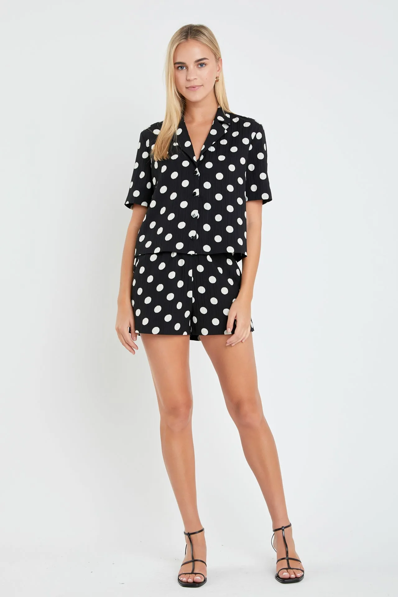 English Factory - Textured Dots Short Sleeves Shirts