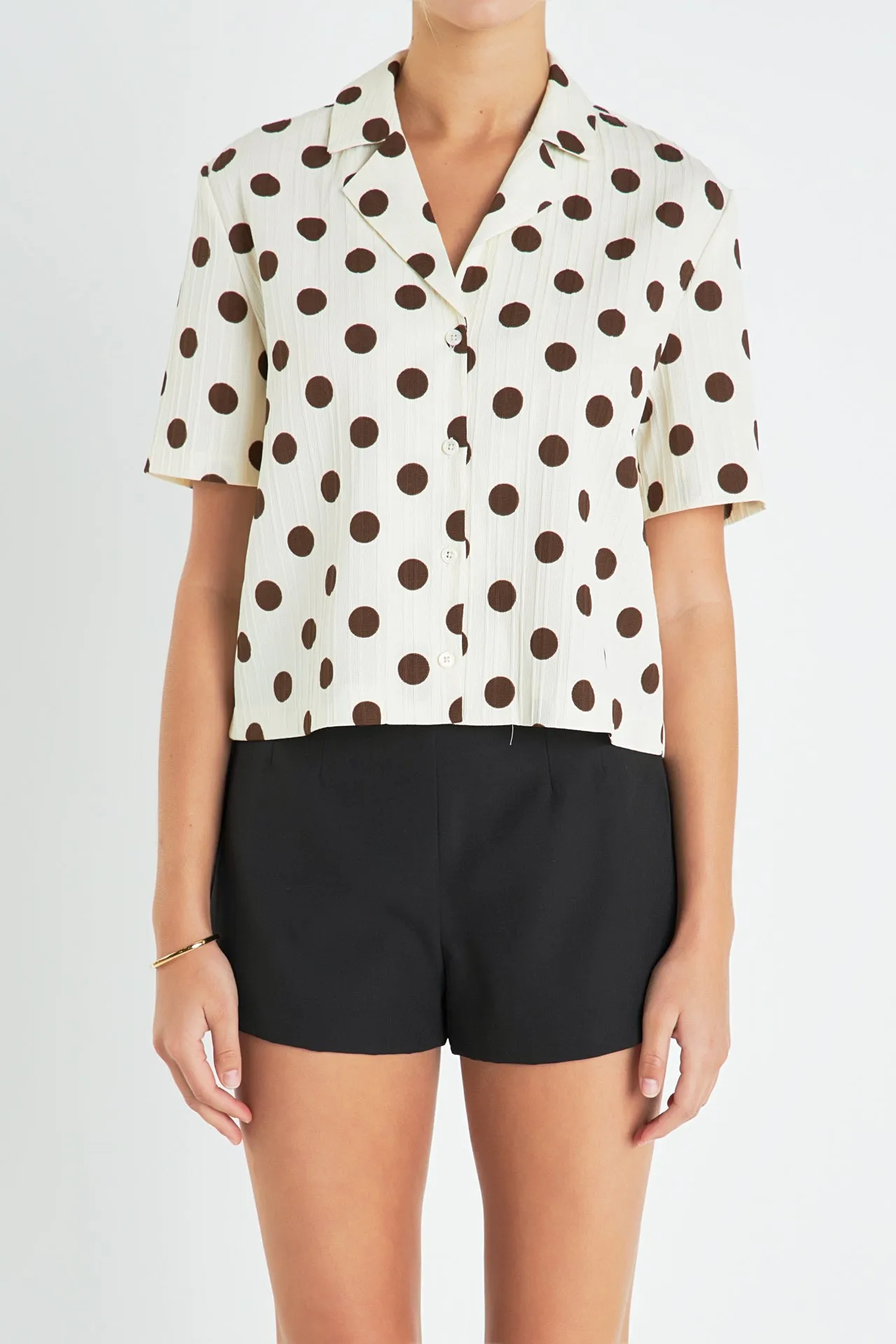 English Factory - Textured Dots Short Sleeves Shirts