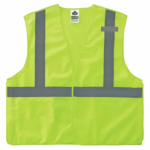 Ergodyne 24543 8215BA-S M Lime Class 2 Economy Breakaway Mesh Vest - Single Size