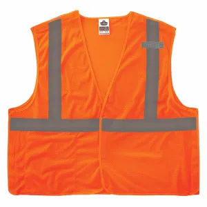 Ergodyne 24552 8215BA-S S Orange Class 2 Economy Breakaway Mesh Vest - Single Size