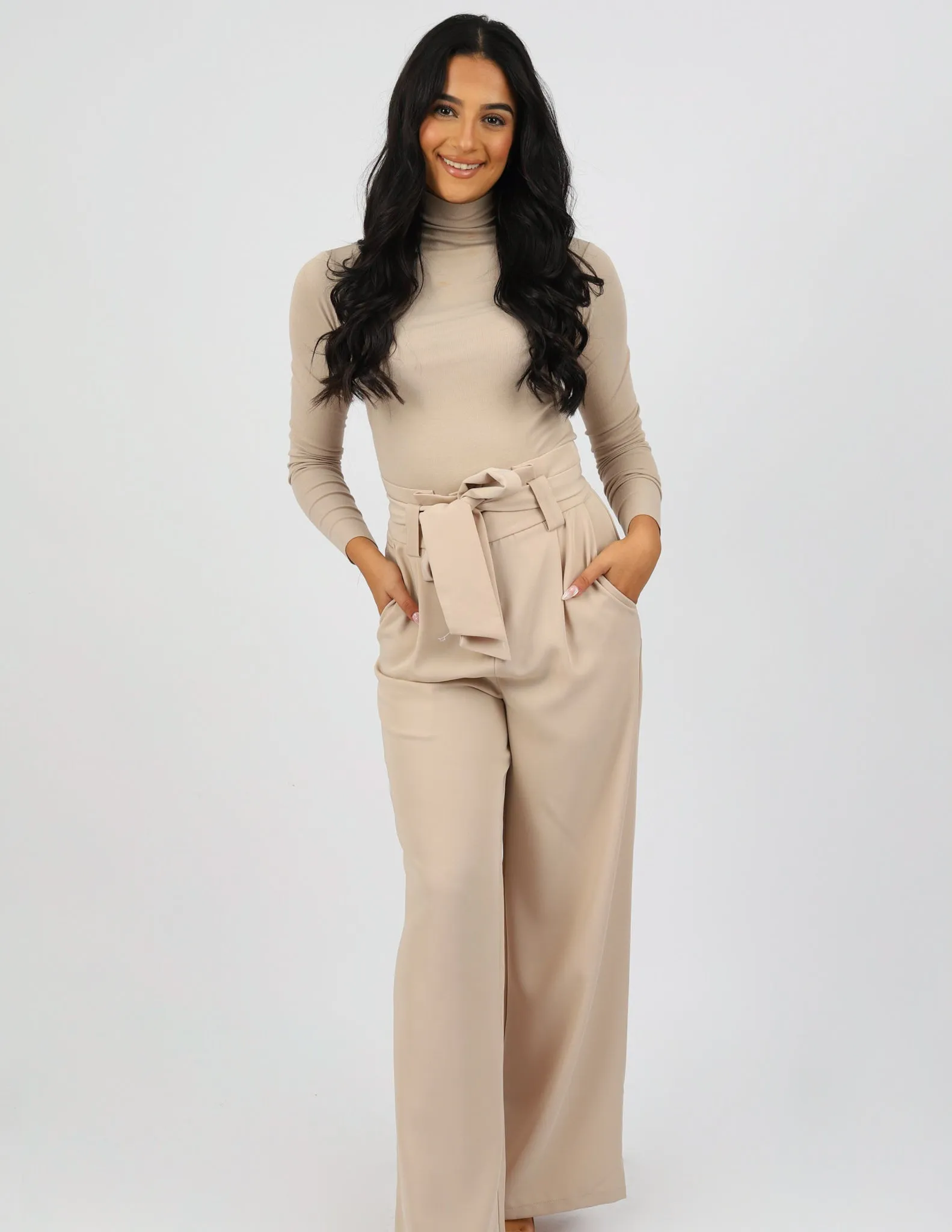 Escape Tailored Wide Ruffle Top Pants