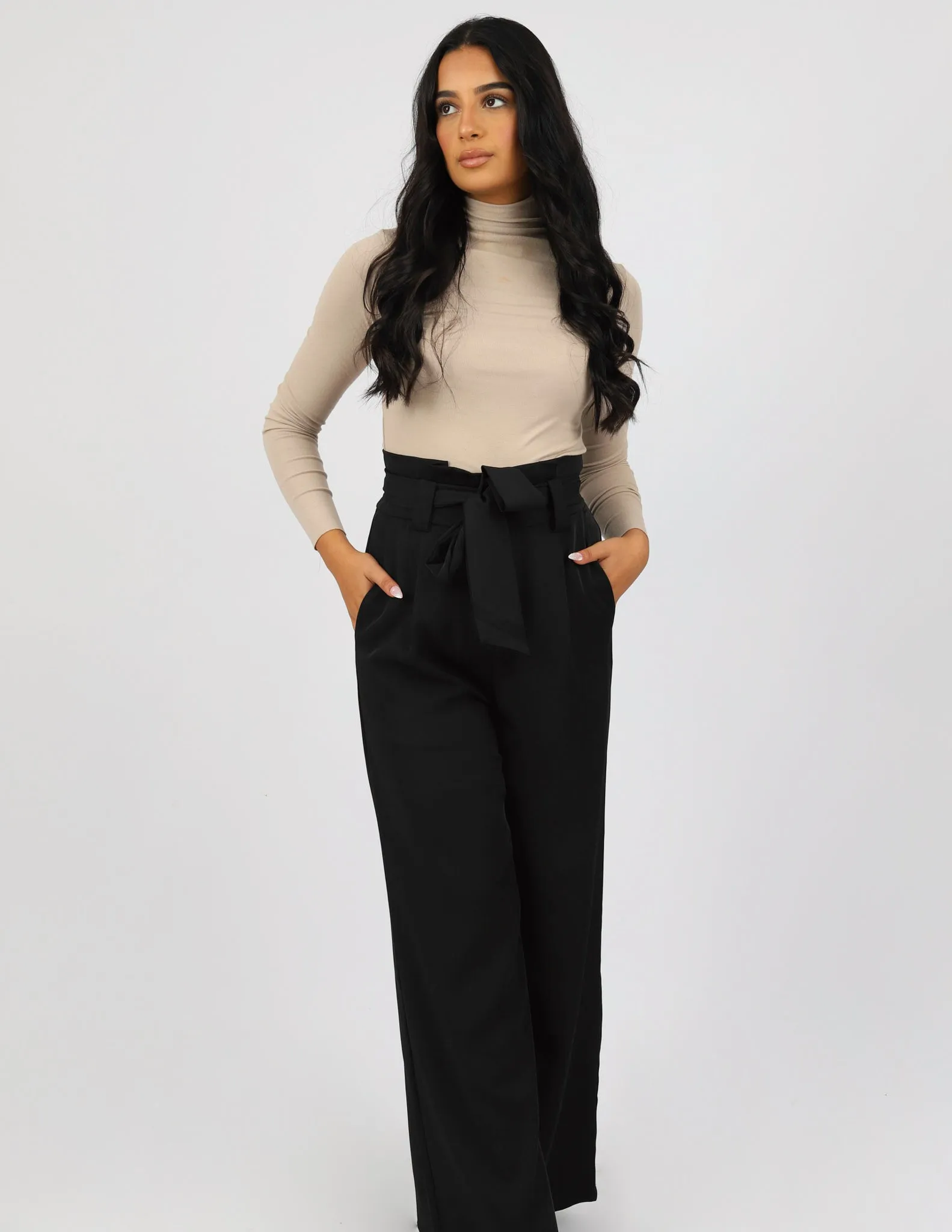 Escape Tailored Wide Ruffle Top Pants