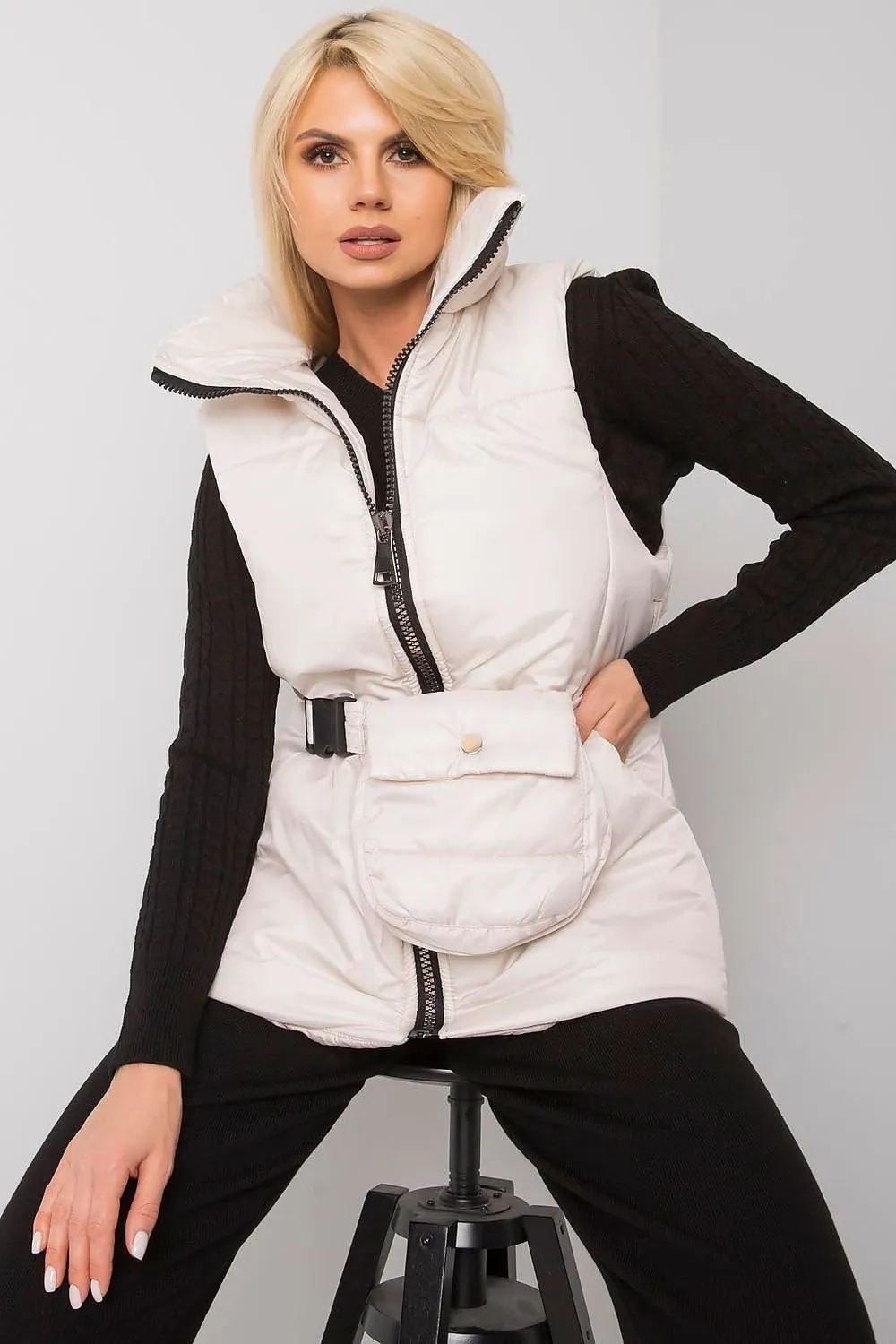 Ex Moda Puffer Vest With Fanny Pack