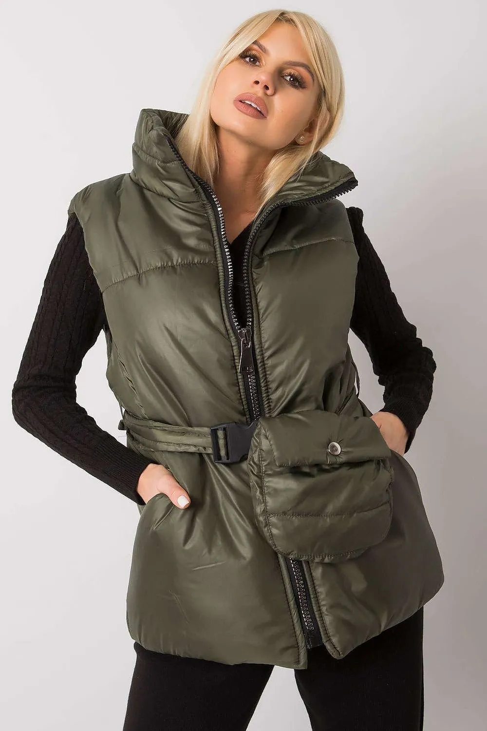 Ex Moda Puffer Vest With Fanny Pack