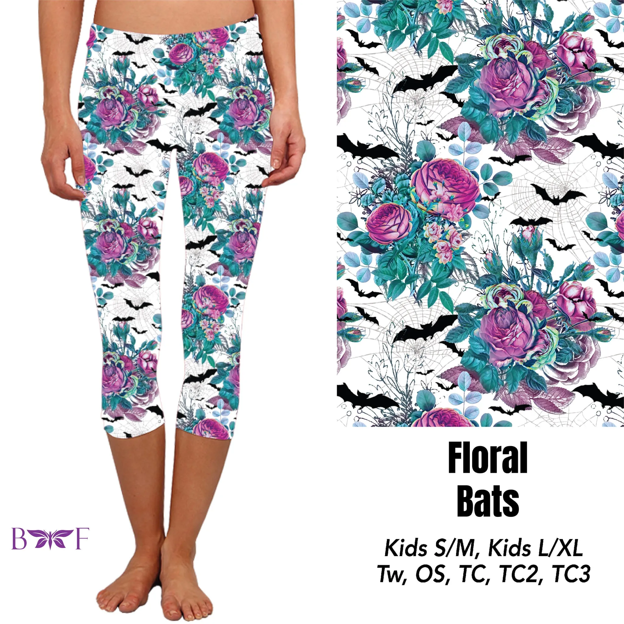 Floral Bats Capris