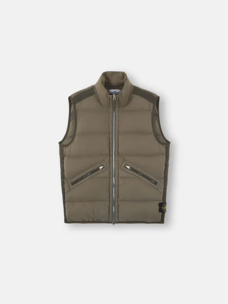 G0828 Down Zipper Vest with Anti-Drop - Walnut Brown