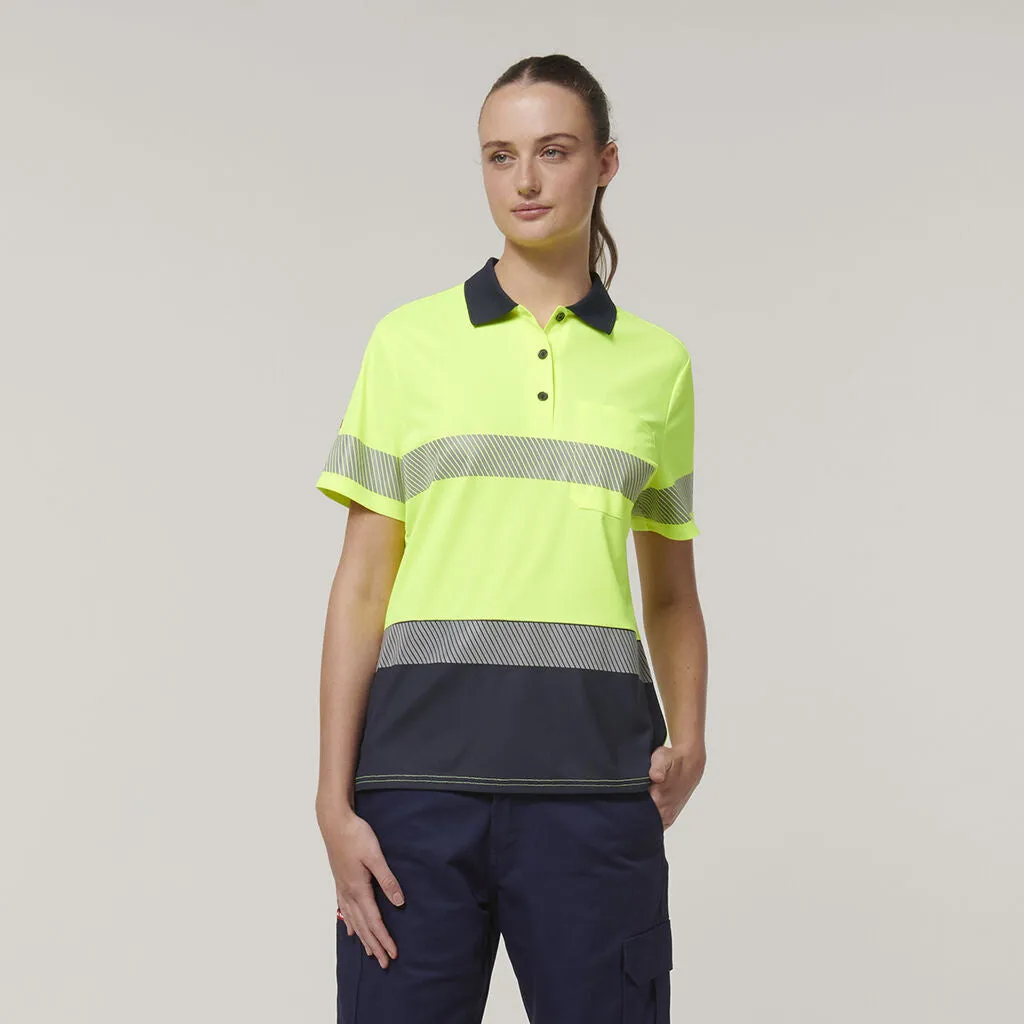 Hard Yakka Womn's Short Sleeve Hi Vis Taped Polo (Y08602)