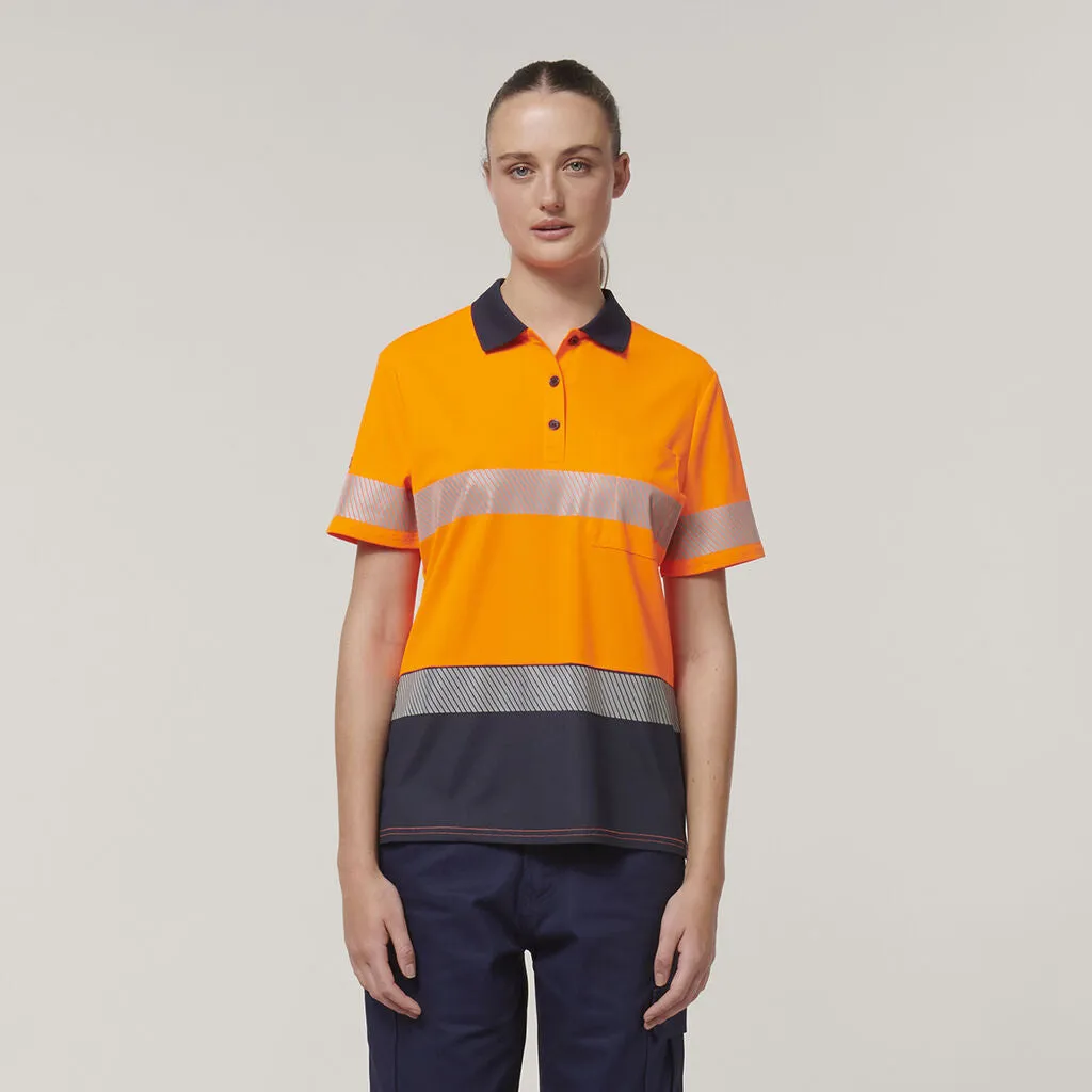 Hard Yakka Womn's Short Sleeve Hi Vis Taped Polo (Y08602)