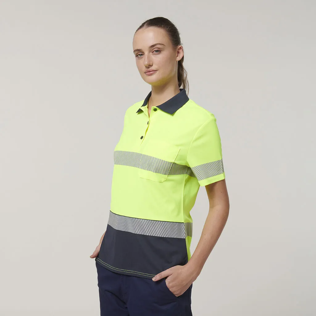 Hard Yakka Womn's Short Sleeve Hi Vis Taped Polo (Y08602)