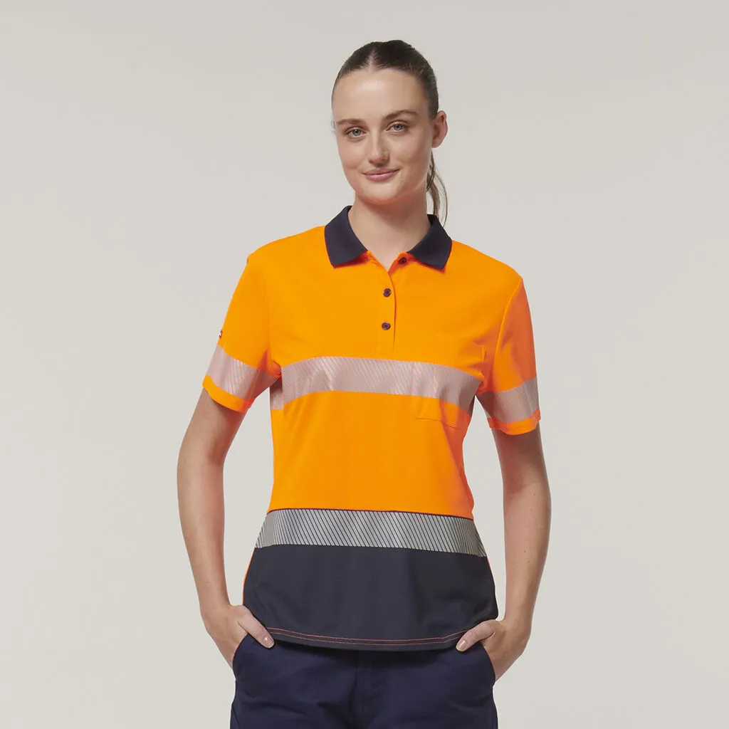 Hard Yakka Womn's Short Sleeve Hi Vis Taped Polo (Y08602)