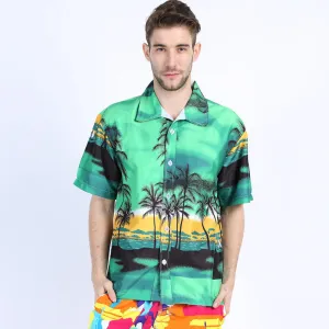 Hawaiian 2017 Summer Brand New Men Short Sleeve Casual Shirt Men's Beach Hawaii Shirts.