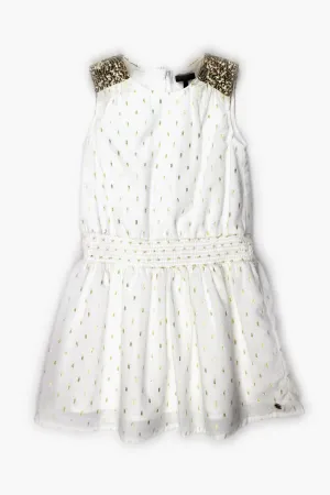 IKKS Swiss Dot Sleeveless Girls Dress