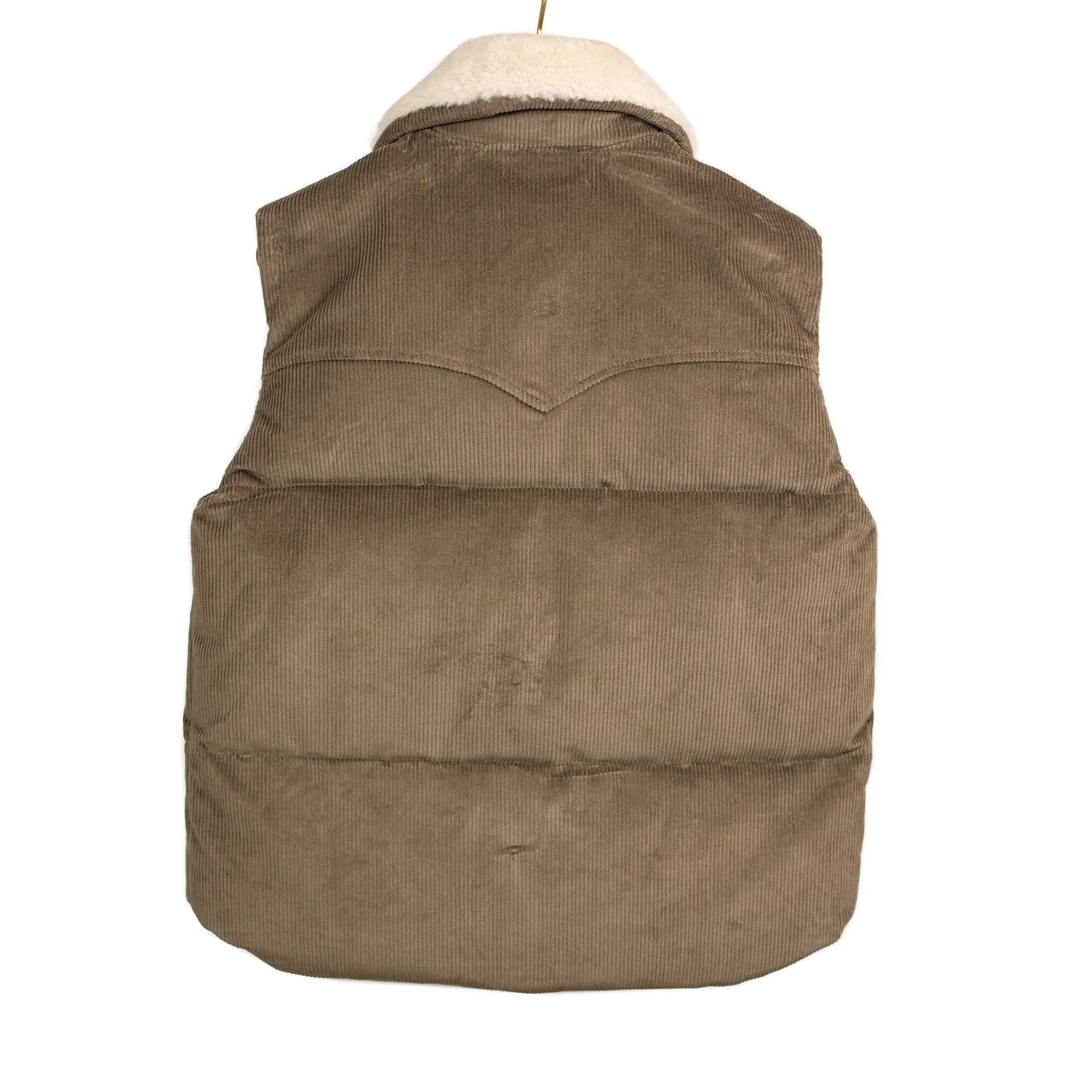 Jackson corduroy down vest, Fungo brown