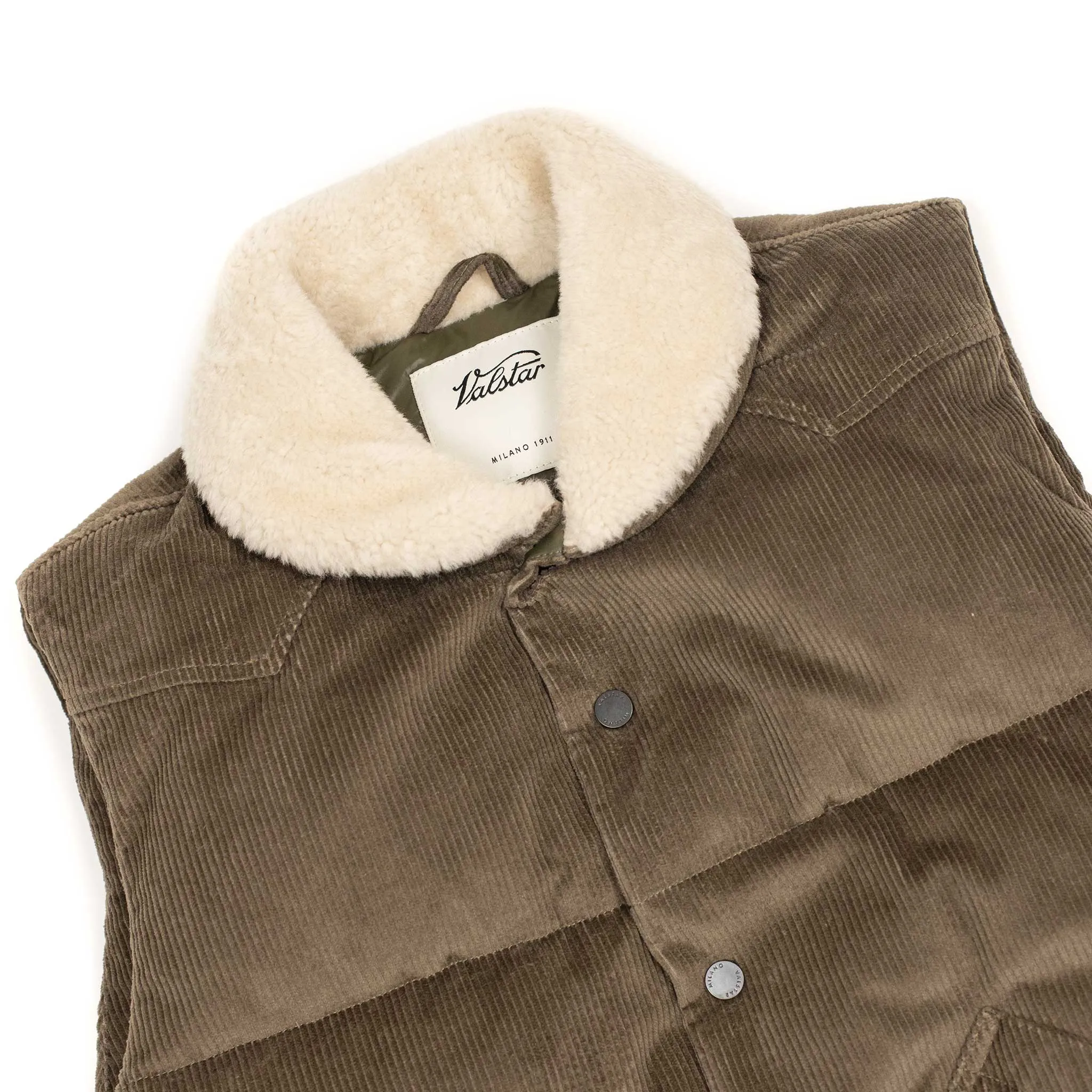 Jackson corduroy down vest, Fungo brown