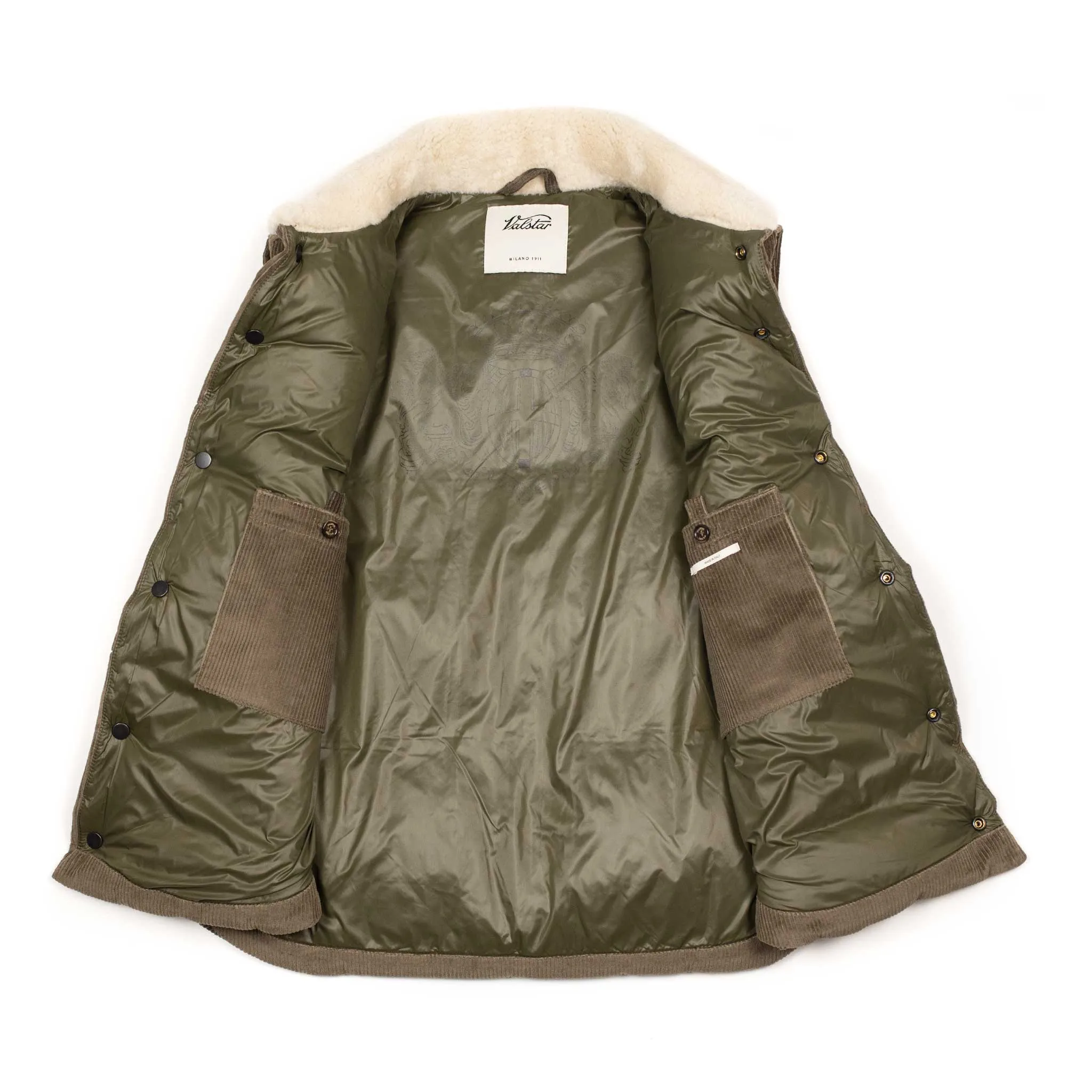 Jackson corduroy down vest, Fungo brown