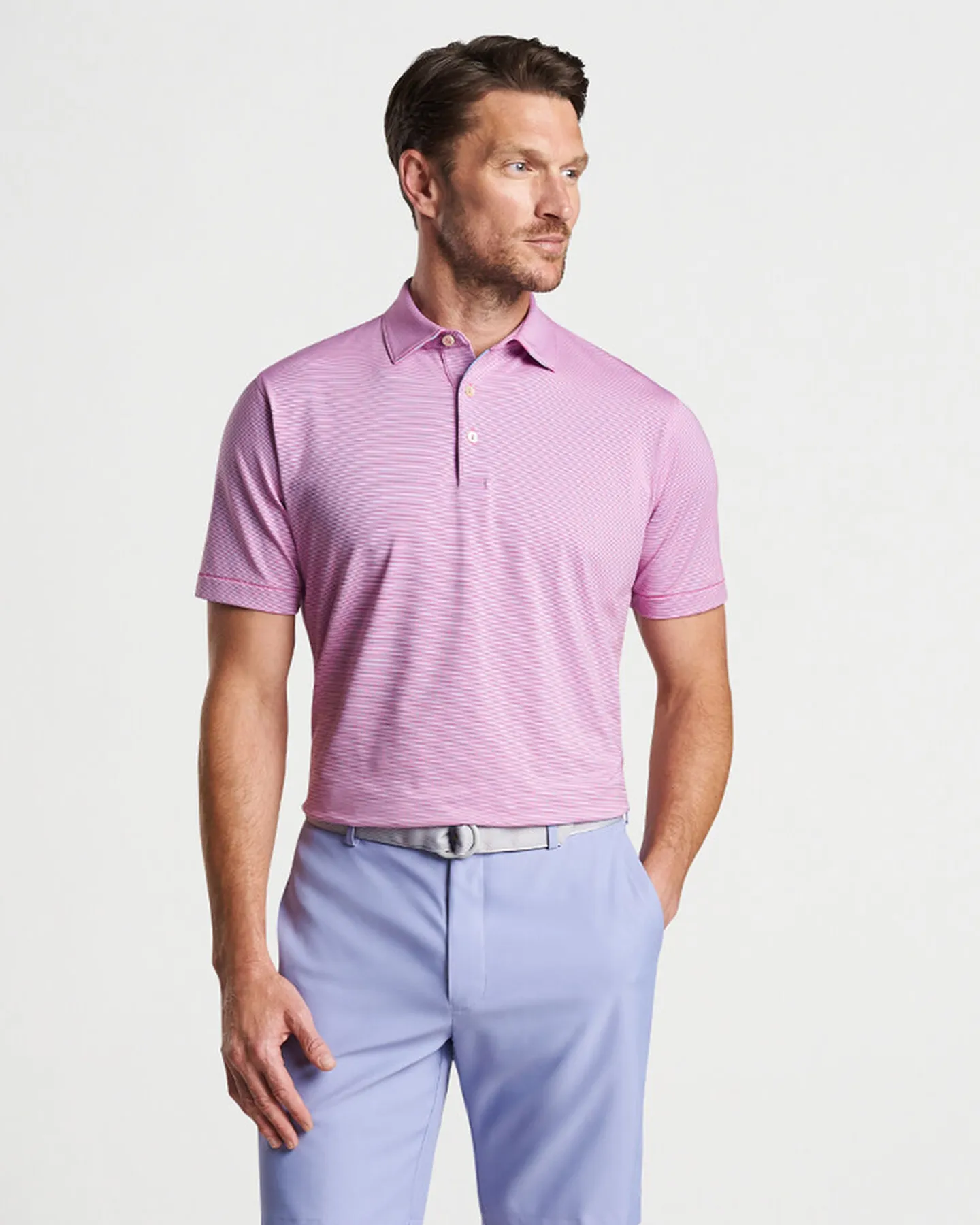 JUBILEE PERFORMANCE JERSEY POLO - PINK RUBY