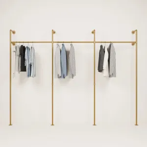 KIM III Gold – Gold clothes rail system