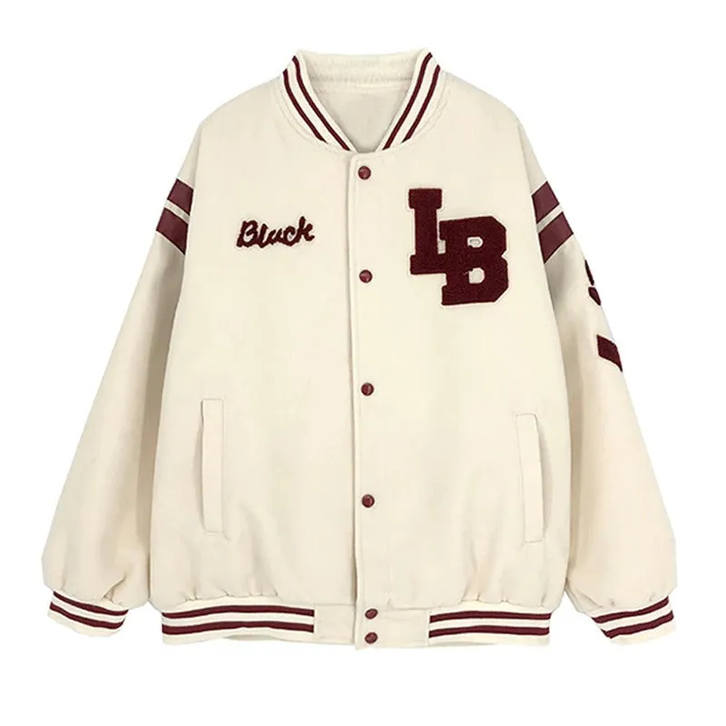 Korean Style Fashion Loose Baseball Varsity Bomber Jackets