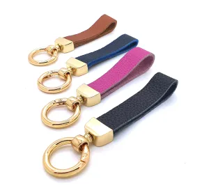 Leather KeyFob Keyring Handle