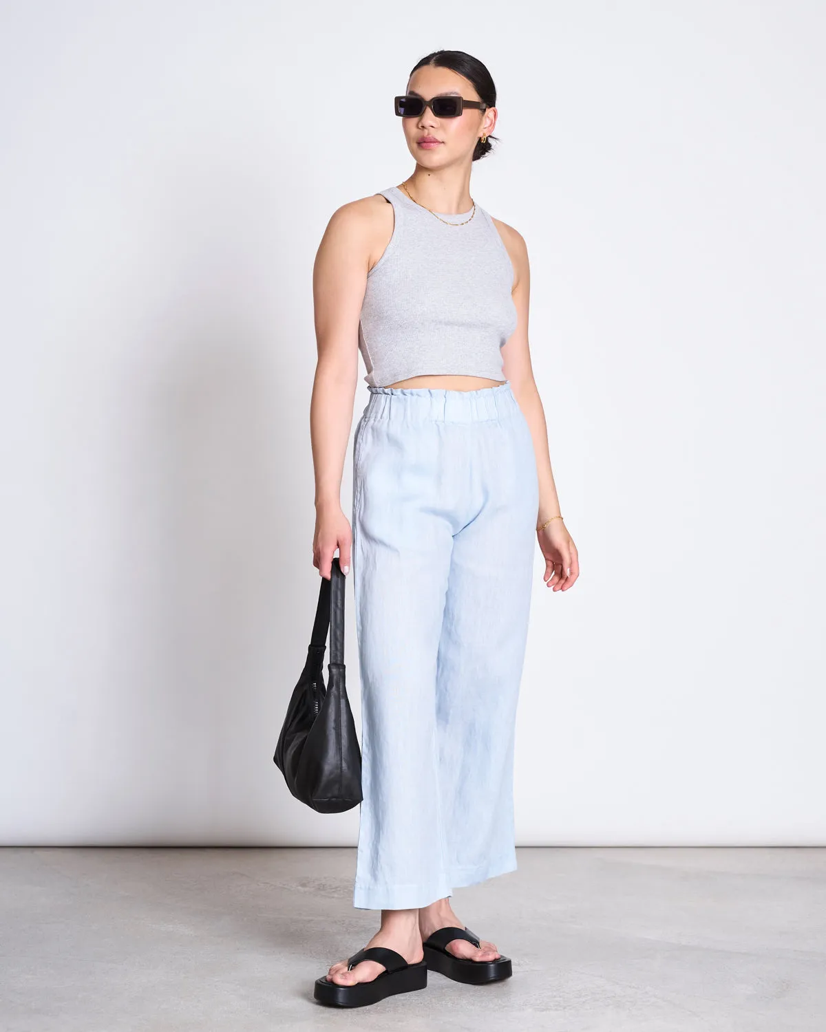 LINEN PANTS BEVEREN SKY BLUE