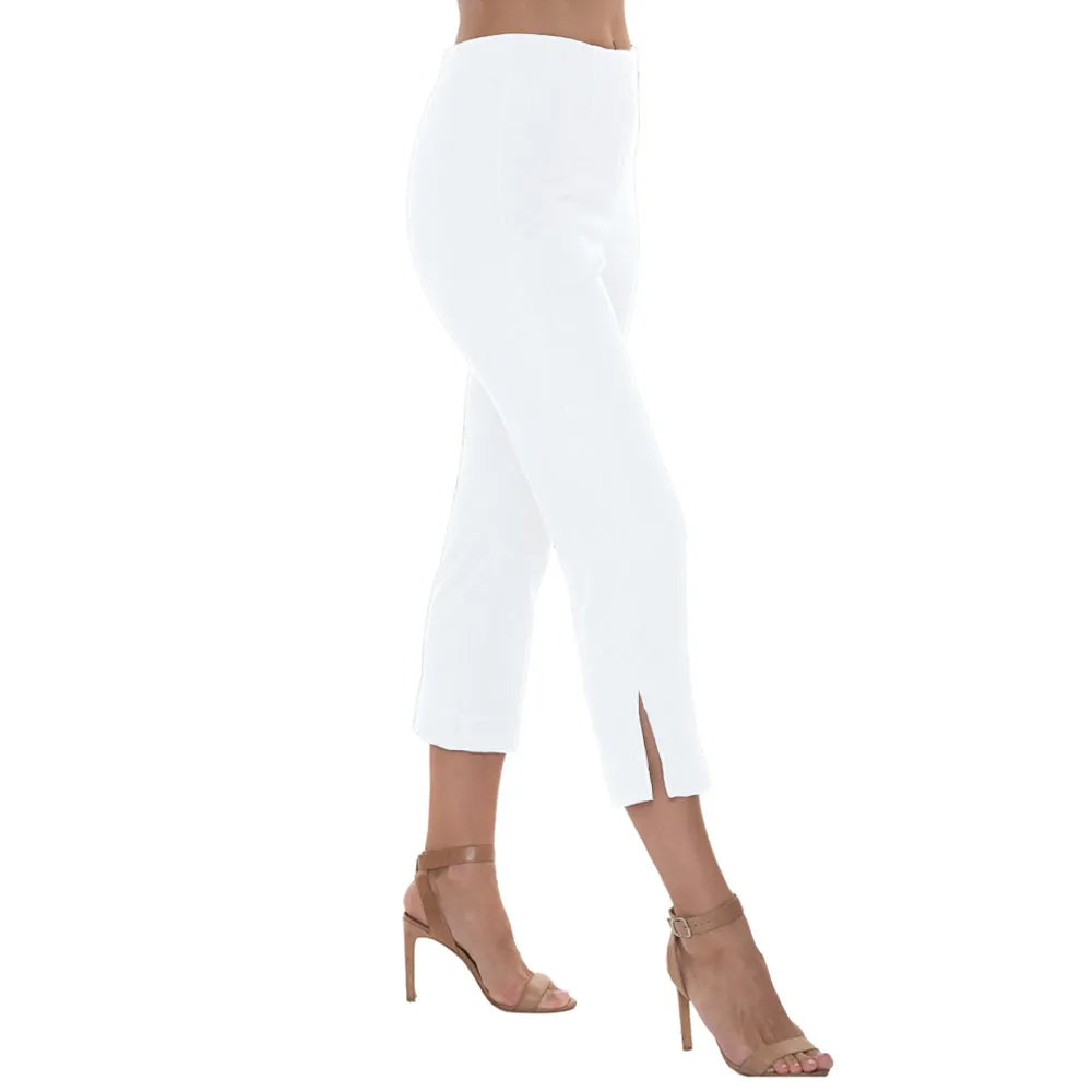 Lior "Sidney" Denim Capri in White Denim - SID-WT