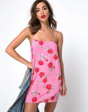 Lura Slip Dress in Candy Rose