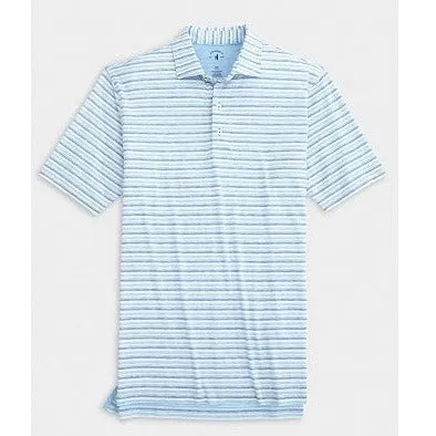 Malcom Striped Polo in Maliblu by Johnnie-O