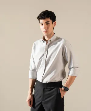 Marl Grey Oxford Shirt (Slim / Modern Fit)