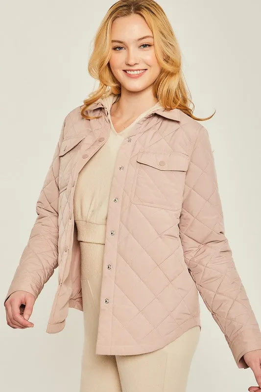 Melissa Woven Solid Bust Pocket Shacket