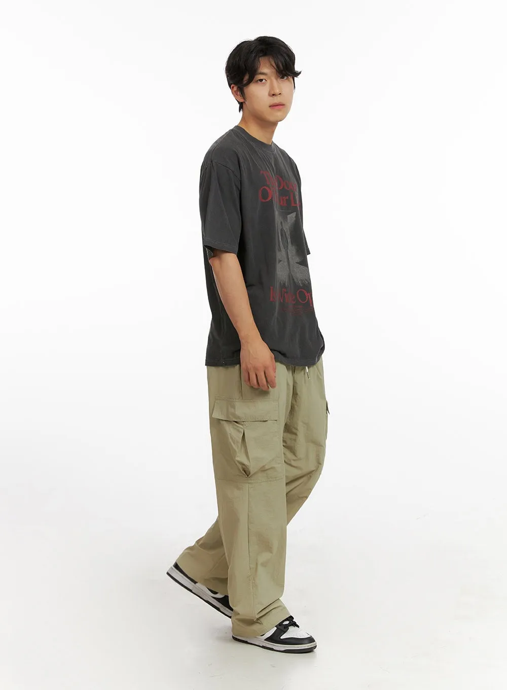 Men's Cargo Wide Leg Pants IG409