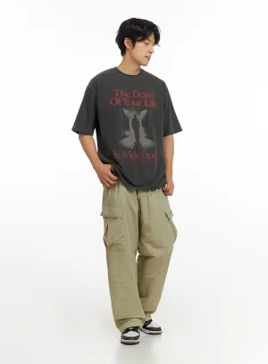 Men's Cargo Wide Leg Pants IG409